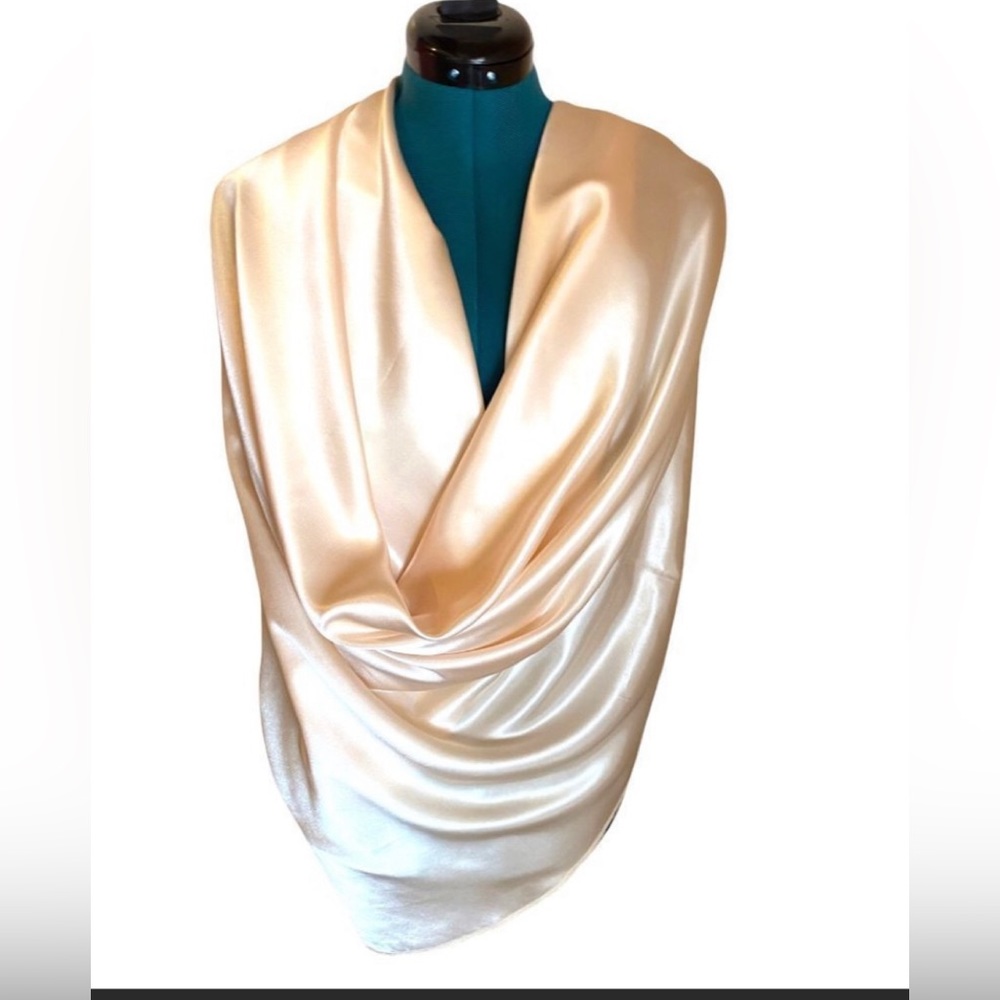 Cream Wild Rag/ Scarf 43”x42”